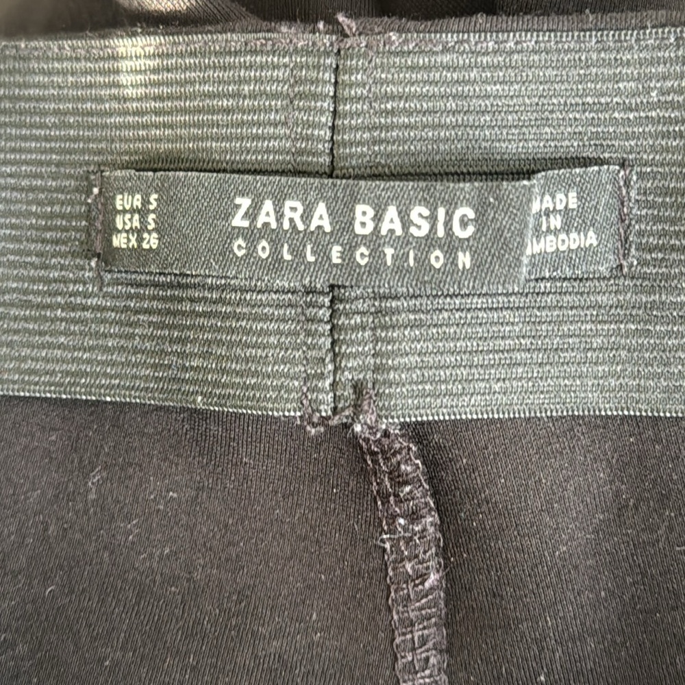 Zara Basic Black Silver Decorative Side Zipper Pu… - image 8